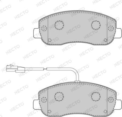 Necto FD7508V - Тормозные колодки, дисковые, комплект unicars.by