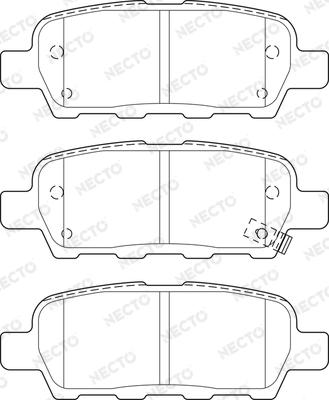 Necto FD7514A - Тормозные колодки, дисковые, комплект unicars.by