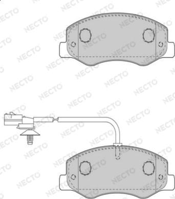 Necto FD7510V - Тормозные колодки, дисковые, комплект unicars.by