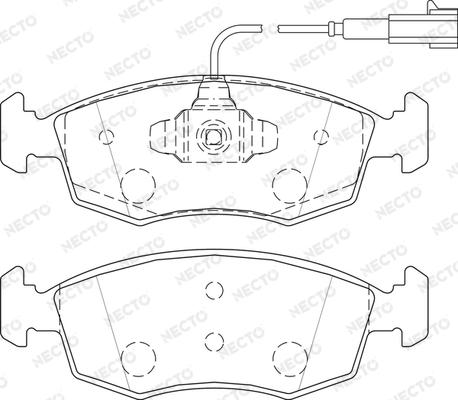 Necto FD7512A - Тормозные колодки, дисковые, комплект unicars.by