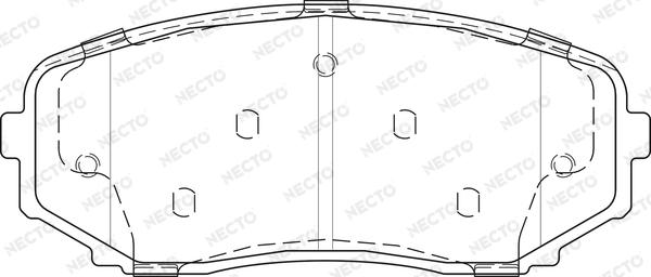 Necto FD7517A - Тормозные колодки, дисковые, комплект unicars.by