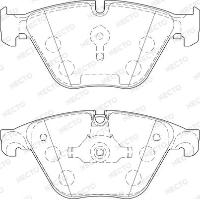 Necto FD7528A - Тормозные колодки, дисковые, комплект unicars.by