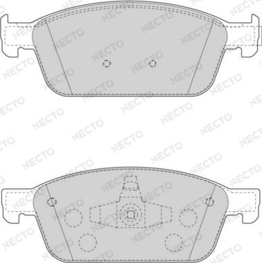 Necto FD7575A - Тормозные колодки, дисковые, комплект unicars.by