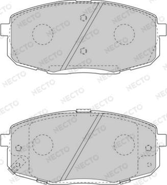 Necto FD7570A - Тормозные колодки, дисковые, комплект unicars.by