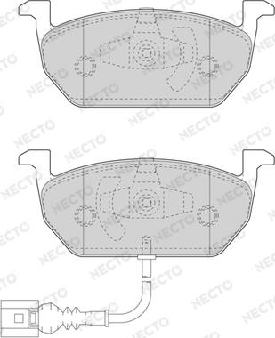 Necto FD7602A - Тормозные колодки, дисковые, комплект unicars.by