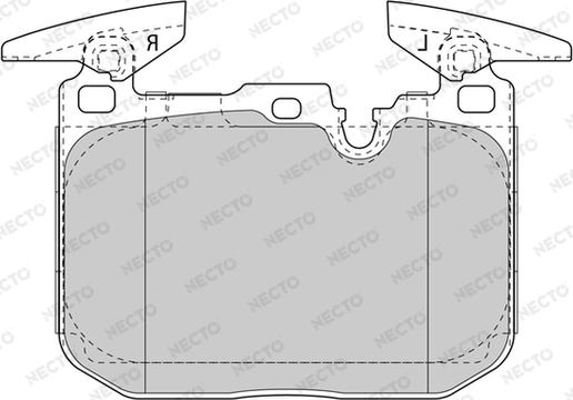 Necto FD7607A - Тормозные колодки, дисковые, комплект unicars.by