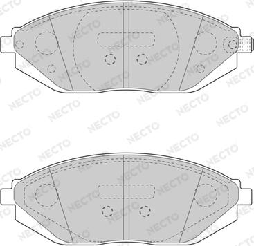 Necto FD7618A - Тормозные колодки, дисковые, комплект unicars.by