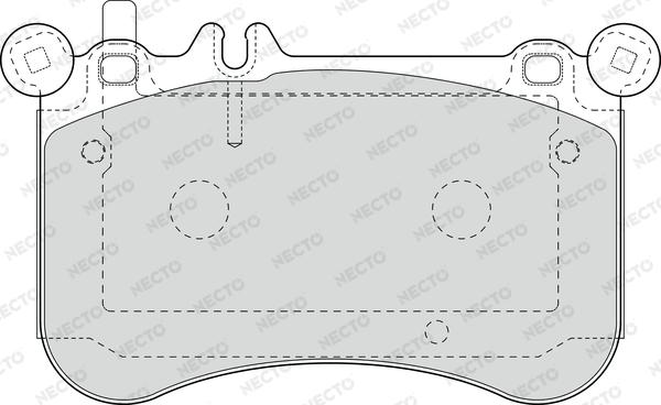 Necto FD7633A - Тормозные колодки, дисковые, комплект unicars.by