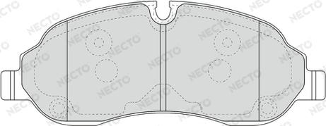 Necto FD7624V - Тормозные колодки, дисковые, комплект unicars.by