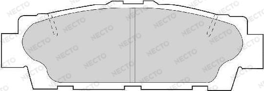 Necto FD7096A - Тормозные колодки, дисковые, комплект unicars.by