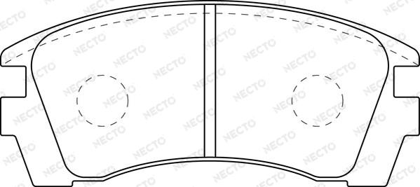 Necto FD7040A - Тормозные колодки, дисковые, комплект unicars.by