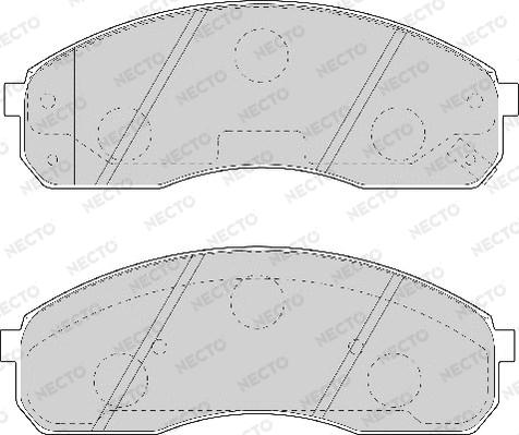 Necto FD7047A - Тормозные колодки, дисковые, комплект unicars.by