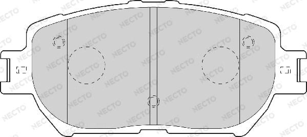 Necto FD7065A - Тормозные колодки, дисковые, комплект unicars.by