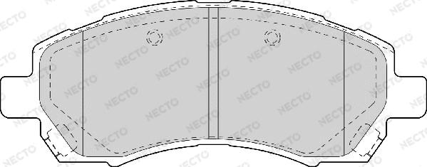 Necto FD7060A - Тормозные колодки, дисковые, комплект unicars.by