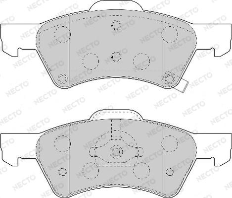 Necto FD7003A - Тормозные колодки, дисковые, комплект unicars.by