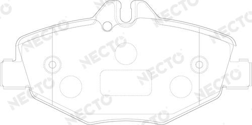 Necto FD7007A - Тормозные колодки, дисковые, комплект unicars.by