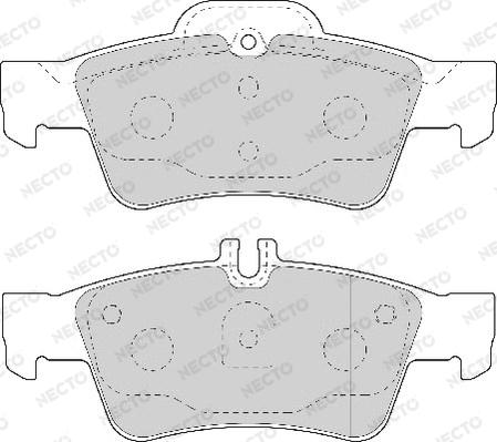 Necto FD7019A - Тормозные колодки, дисковые, комплект unicars.by