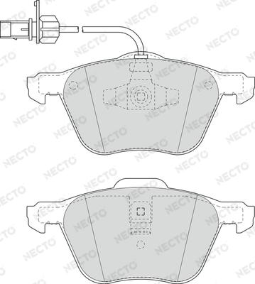 Necto FD7015A - Тормозные колодки, дисковые, комплект unicars.by