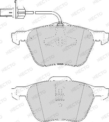 Necto FD7015V - Тормозные колодки, дисковые, комплект unicars.by