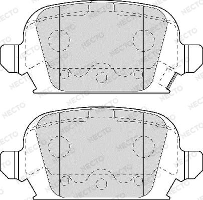 Necto FD7013A - Тормозные колодки, дисковые, комплект unicars.by