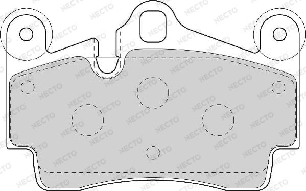 Necto FD7070A - Тормозные колодки, дисковые, комплект unicars.by