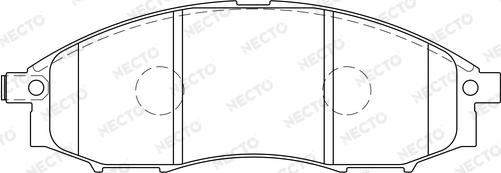 Necto FD7155A - Тормозные колодки, дисковые, комплект unicars.by