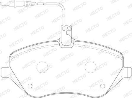 Necto FD7105A - Тормозные колодки, дисковые, комплект unicars.by