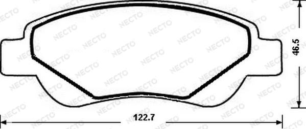 Necto FD7189A - Тормозные колодки, дисковые, комплект unicars.by