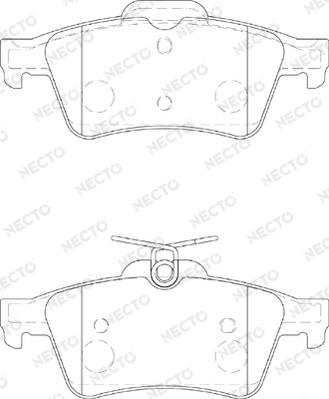 Necto FD7177A - Тормозные колодки, дисковые, комплект unicars.by