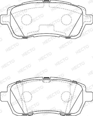 Necto FD7390A - Тормозные колодки, дисковые, комплект unicars.by