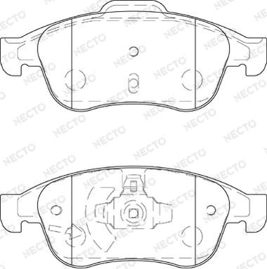 Necto FD7391A - Тормозные колодки, дисковые, комплект unicars.by