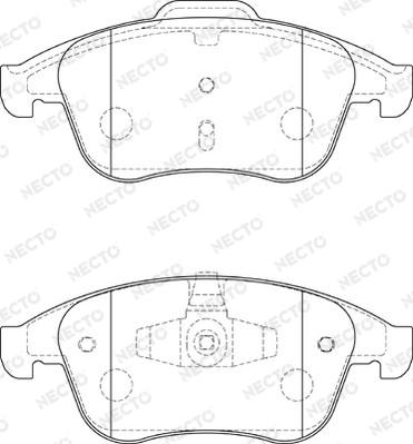 Necto FD7392A - Тормозные колодки, дисковые, комплект unicars.by