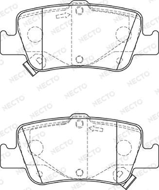 Necto FD7341A - Тормозные колодки, дисковые, комплект unicars.by