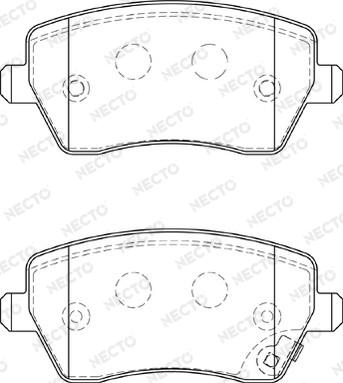 Necto FD7356A - Тормозные колодки, дисковые, комплект unicars.by