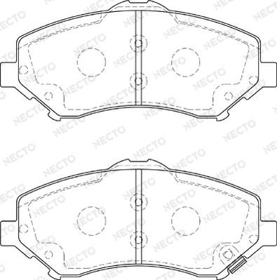 Necto FD7358A - Тормозные колодки, дисковые, комплект unicars.by