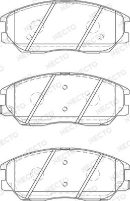 Necto FD7319A - Тормозные колодки, дисковые, комплект unicars.by