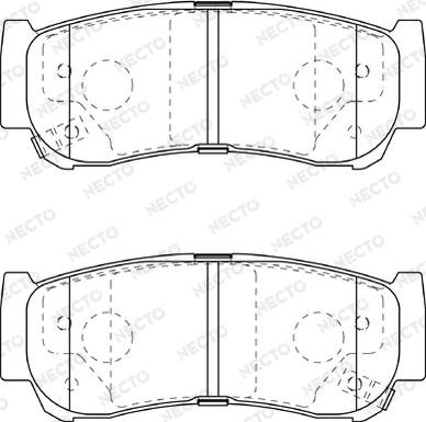 Necto FD7383A - Тормозные колодки, дисковые, комплект unicars.by