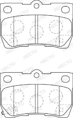 Necto FD7321A - Тормозные колодки, дисковые, комплект unicars.by