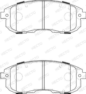 Necto FD7374A - Тормозные колодки, дисковые, комплект unicars.by