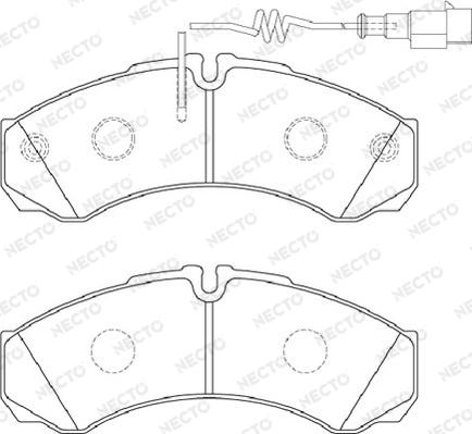 Necto FD7378V - Тормозные колодки, дисковые, комплект unicars.by