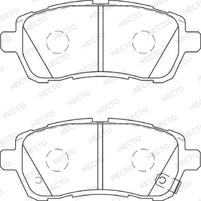 Necto FD7372A - Тормозные колодки, дисковые, комплект unicars.by