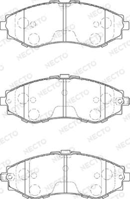 Necto FD7294A - Тормозные колодки, дисковые, комплект unicars.by