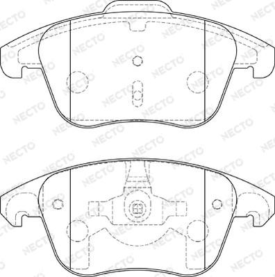 Necto FD7297A - Тормозные колодки, дисковые, комплект unicars.by