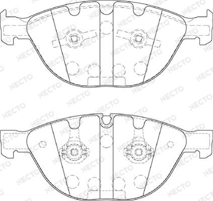 Necto FD7240A - Тормозные колодки, дисковые, комплект unicars.by