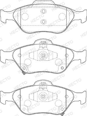 Necto FD7242A - Тормозные колодки, дисковые, комплект unicars.by