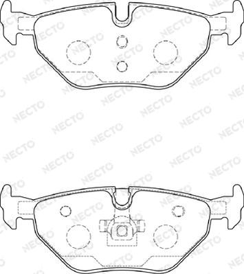 Necto FD7257A - Тормозные колодки, дисковые, комплект unicars.by