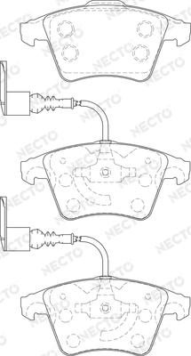 Necto FD7205A - Тормозные колодки, дисковые, комплект unicars.by