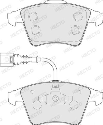 Necto FD7205A - Тормозные колодки, дисковые, комплект unicars.by