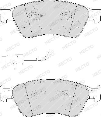 Necto FD7210A - Тормозные колодки, дисковые, комплект unicars.by