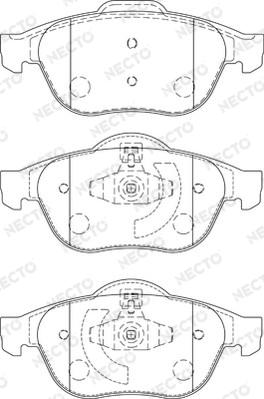 Necto FD7228A - Тормозные колодки, дисковые, комплект unicars.by